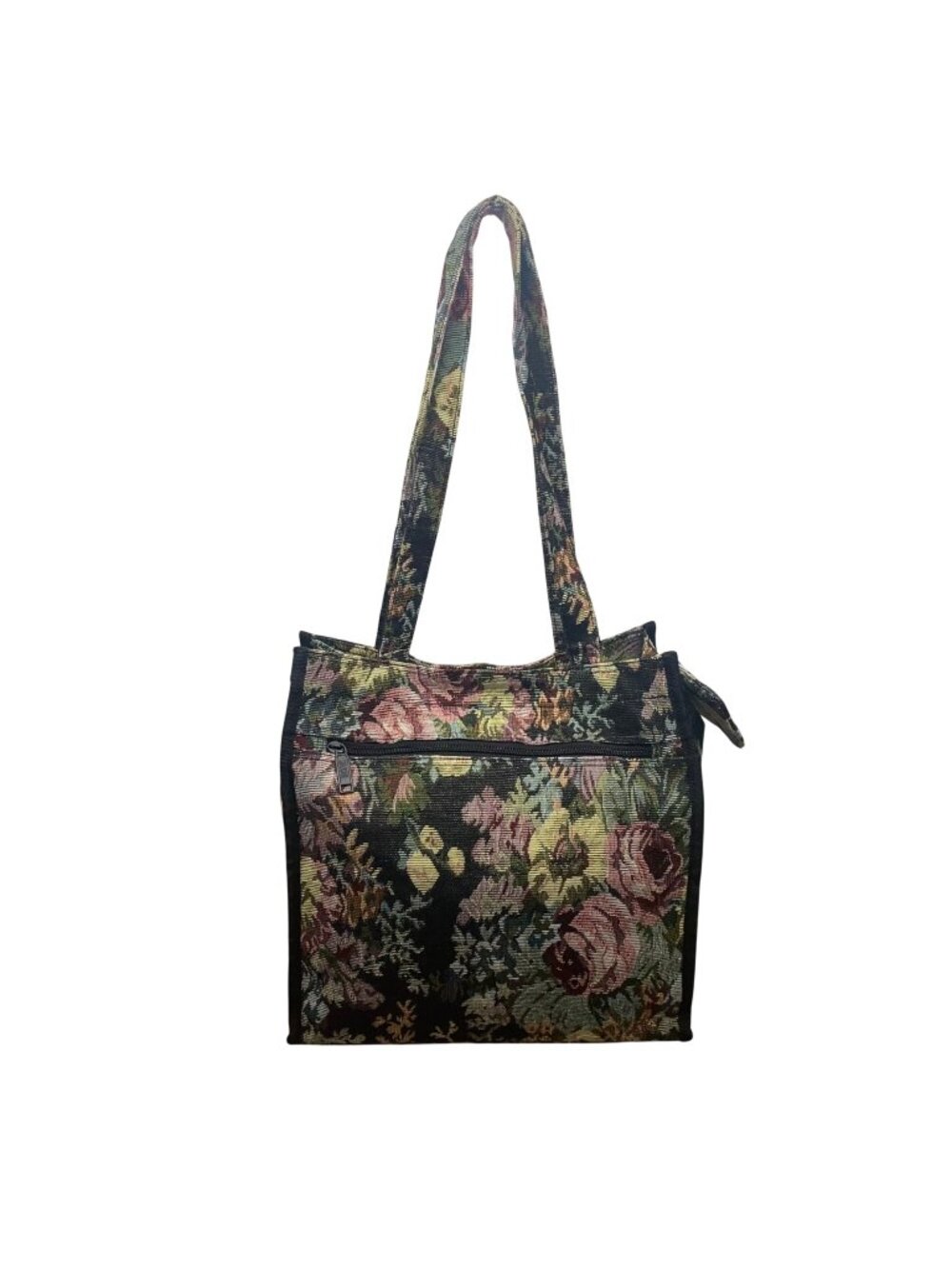 Jade Women’s Green Multicolor Fabric Floral Tapestry W Coin Pouch Shoulder Tote